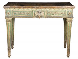 Appraisal: Italian console table Italian console table circa executed in the