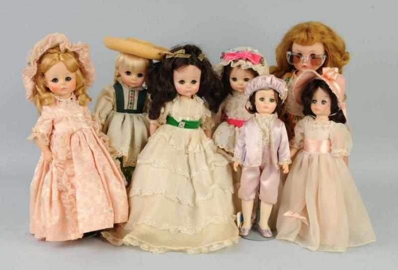 Appraisal: Lot of Madame Alexander Dolls Description Vinyl Marybel redressed Gone