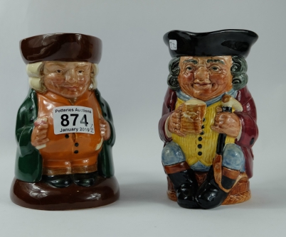 Appraisal: Royal Doulton Toby jugs The Squire and Jolly Toby blue