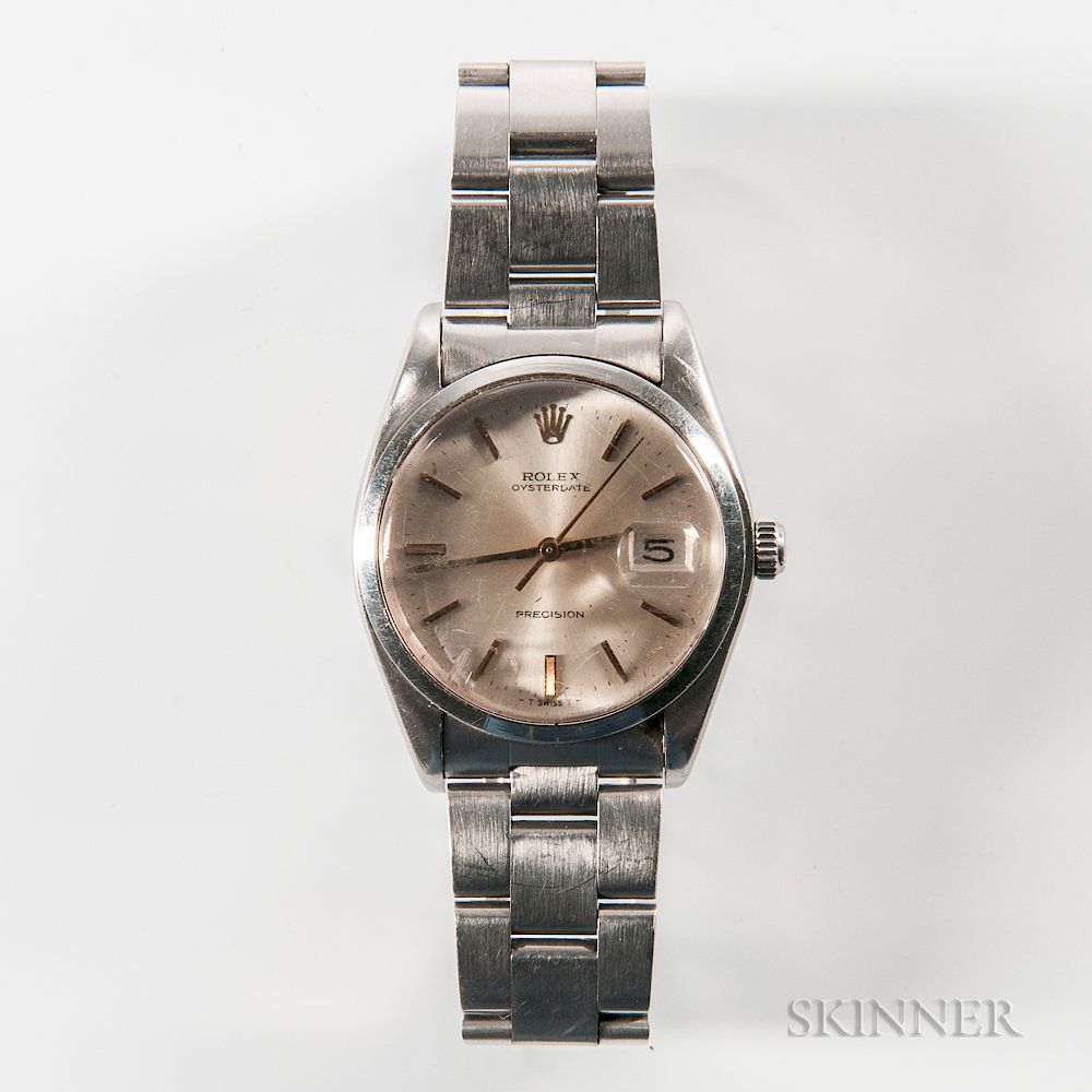 Appraisal: Rolex Oysterdate Precision Stainless Steel Wristwatch Rolex Oysterdate Precision Stainless