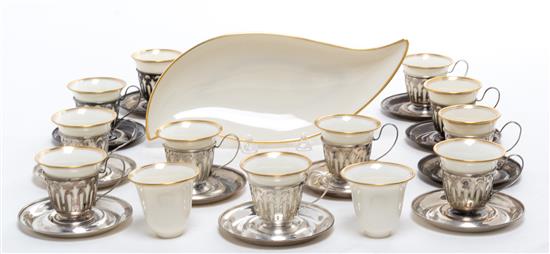 Appraisal: Sale Lot A Set of Twelve Silver Demitasse Cups and