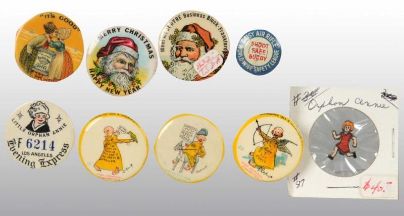 Appraisal: Lot of Character Buttons Description Includes three for Yellow Kidd