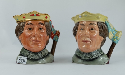 Appraisal: Royal Doulton Large Character Jug Henry V D and another