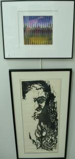 Appraisal: Five framed engravings and prints to include Backyard signed Allison