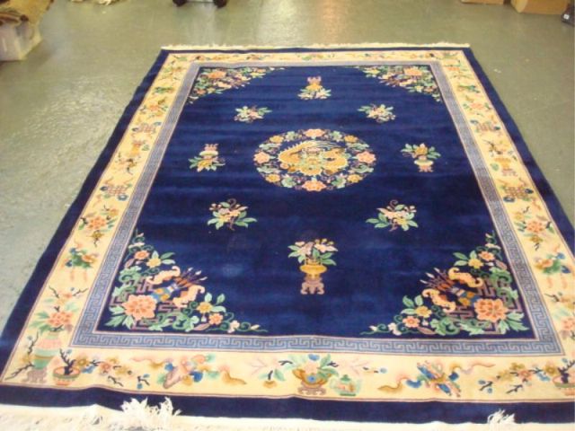 Appraisal: Art Deco Chinese handmade carpet Unused condition has been cleaned