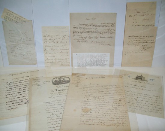 Appraisal: NAPOLEON I Group of items Signed by Napoleonic ministers Generals