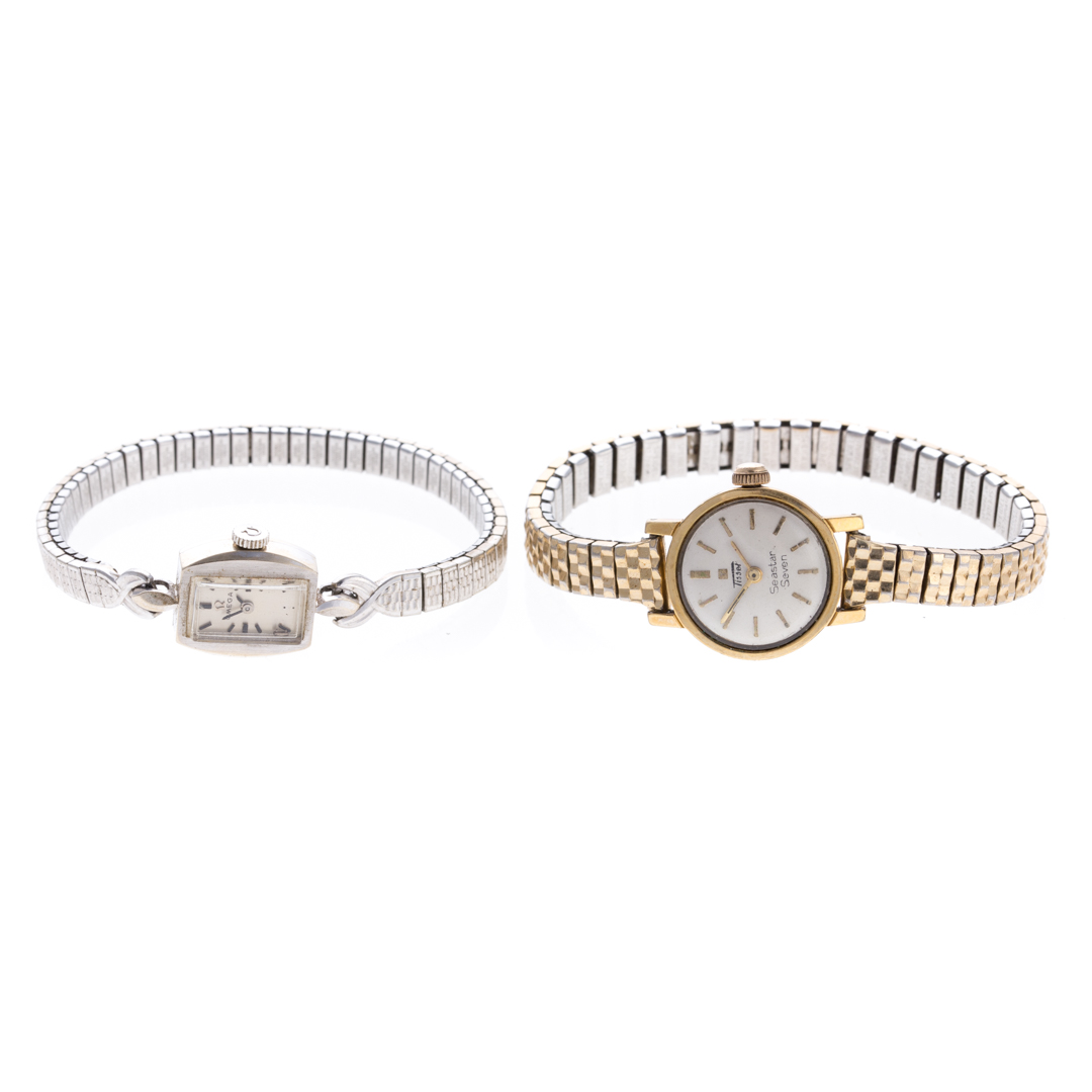 Appraisal: A Lady's Vintage Omega Watch a Tissot Watch K white