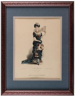 Appraisal: Four Vintage Playing Card Prints Including L Art du Travestissement