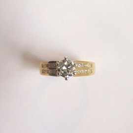 Appraisal: An ct gold solitaire ct round brilliant cut diamond ring