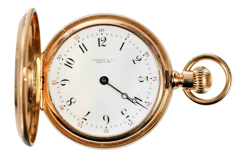 Appraisal: Tiffany Co Pocket Watch mm case Arabic numeral hour marks