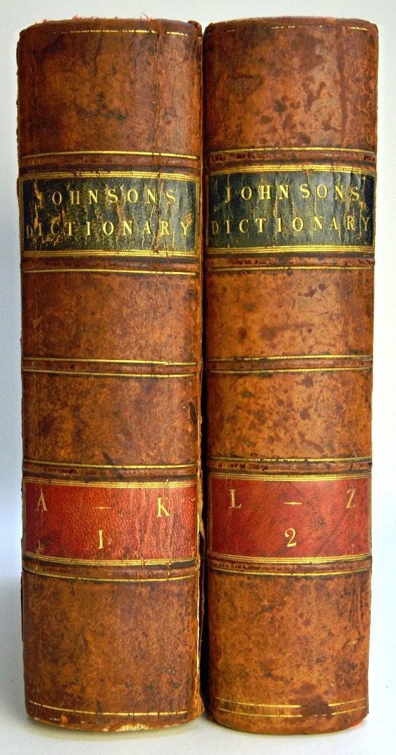 Appraisal: JOHNSON S A Dictionary of the English Language to which