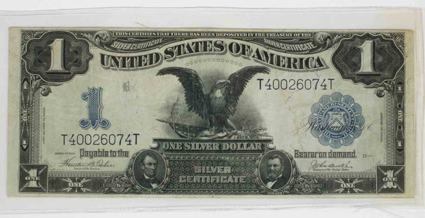 Appraisal: Large Black Eagle Note Silver Certificate