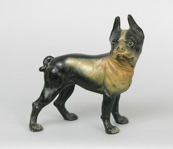 Appraisal: A Cast Iron Boston Terrier Doorstop Polychromed hollow cast iron