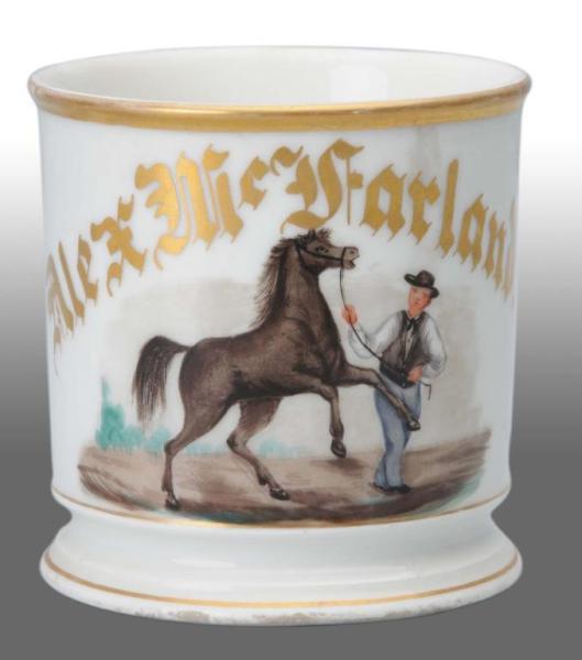 Appraisal: Horse Tamer's Occupational Shaving Mug Description Beautiful detail Condition Excellent