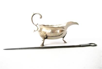 Appraisal: Early George III silver sauce boatlondon