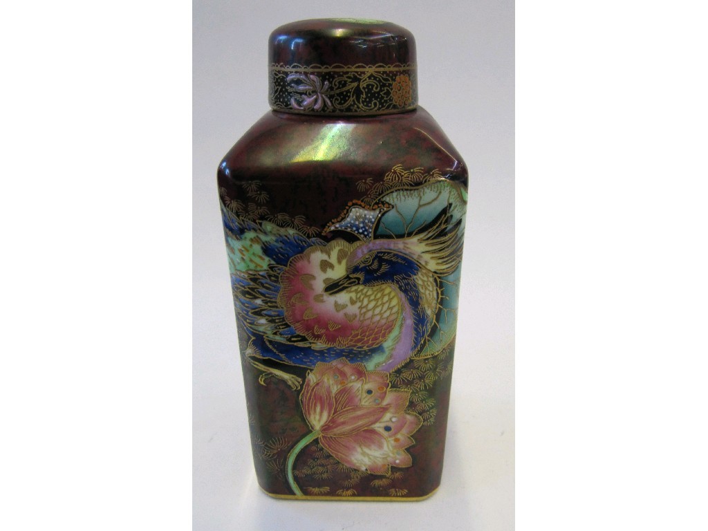 Appraisal: Carlton Ware 'Crested Bird and Waterlily' canister pattern no high