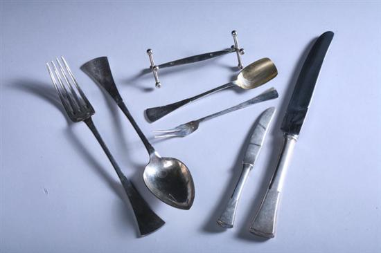 Appraisal: -PIECE AUSTRO-HUNGARIAN SILVER FLATWARE SERVICE - marks Pest assay mark