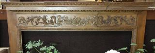 Appraisal: Georgian carved and relief decorated mantle th century having a