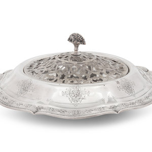 Appraisal: An American Silver Centerpiece Bowl and Associated Flower Frog Towle