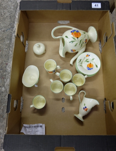 Appraisal: A collection of pottery to include hand-painted Bursley ware coffee