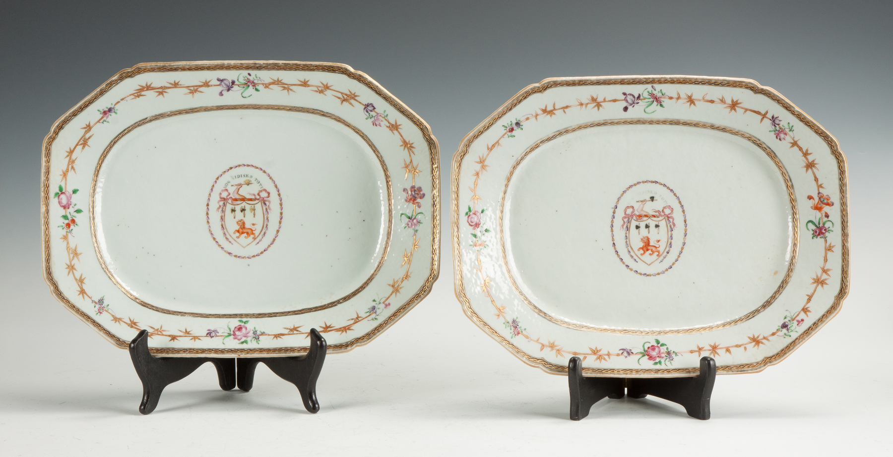 Appraisal: Pair of Early Chinese Export Armorial Porcelain Platters