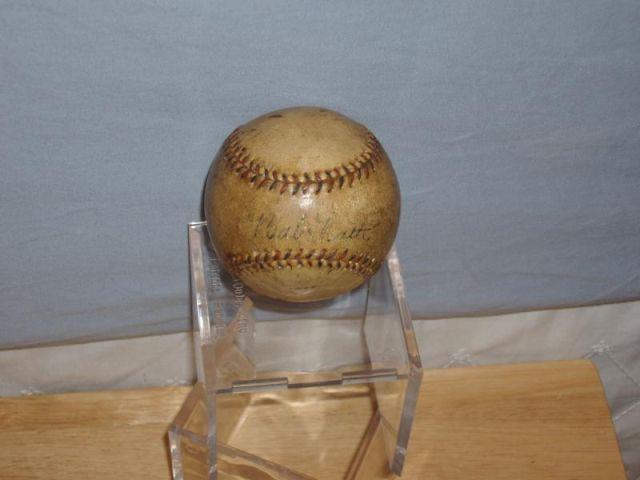 Appraisal: Signed Babe Ruth Baseball in Case together with National Baseball