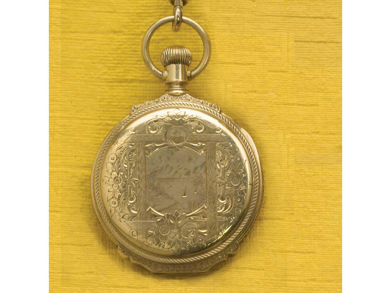 Appraisal: K YELLOW GOLD POCKET WATCH E Howard Co Boston with