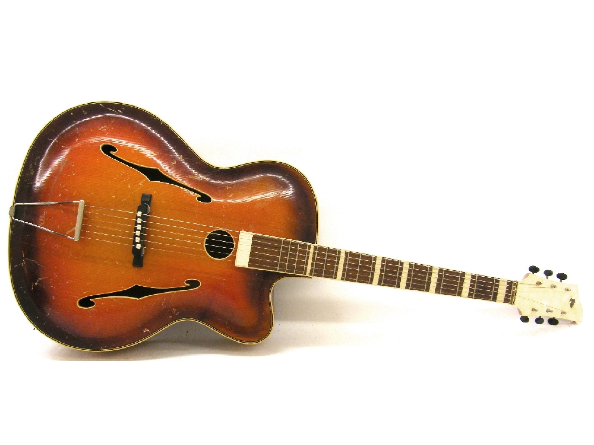 Appraisal: Vintage European archtop guitar labelled Orchestra to the head the