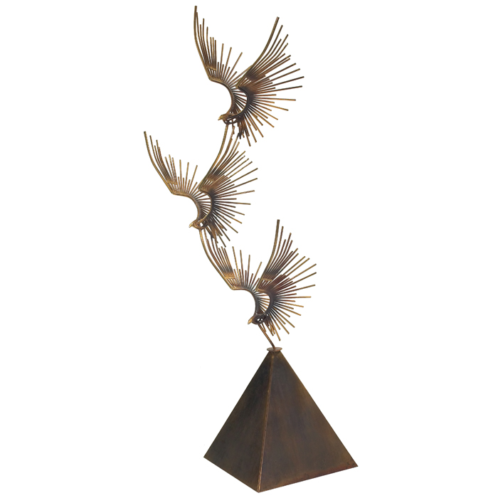 Appraisal: C Jere sculpture for Artisan House three eagles in flight