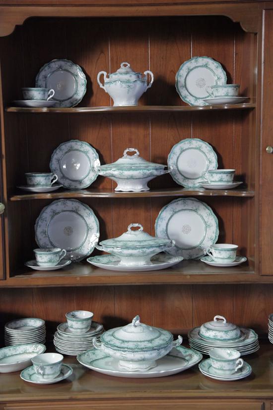 Appraisal: SET OF JOHN MADDOCK SONS CHINA Green and white ''Hamilton''