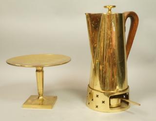 Appraisal: TOMMI PARZINGER Brass Tableware for DORLYN SILVER TOMMI PARZINGER Brass