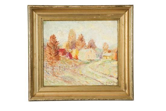 Appraisal: FALL LANDSCAPE BY H C BUNTING AMERICA EARLY TH CENTURY