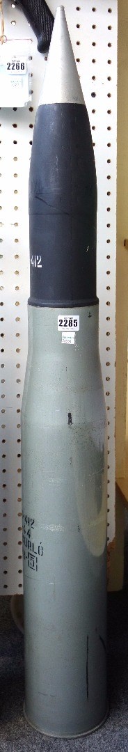 Appraisal: An inert Russian tank shell cm high Item