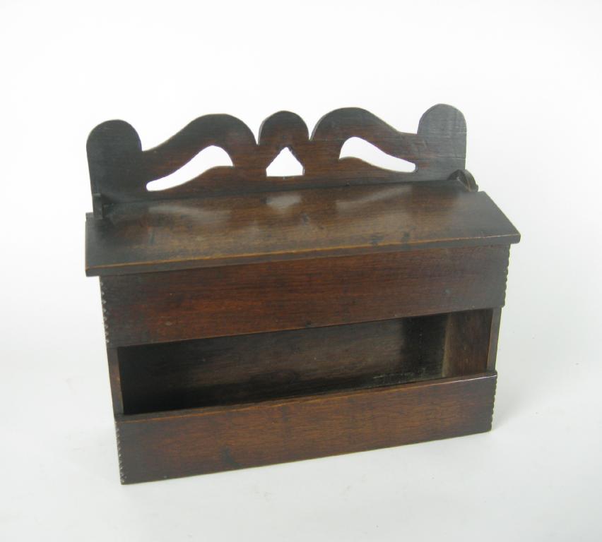 Appraisal: An early th Century oak Spoon and Cutlery Tidy with