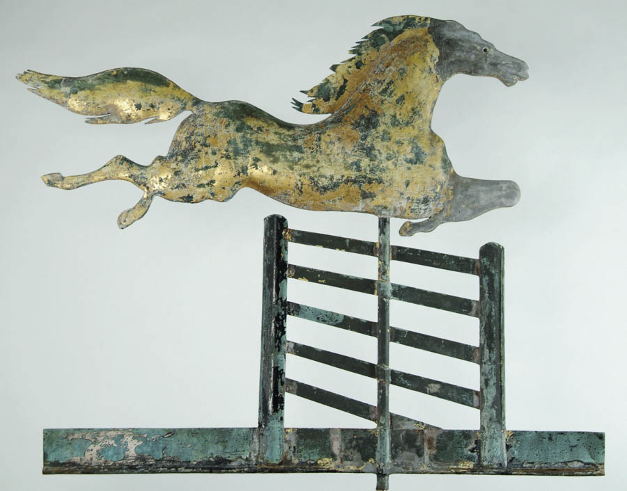 Appraisal: FLYING STEEPLECHASE HORSE WEATHERVANE ATTRIBUTED TO A L JEWELL CO