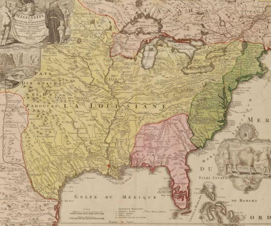 Appraisal: Map Amplissimae Regionis Mississipi sic Mississippi Seu Provinciae Ludovicianae a