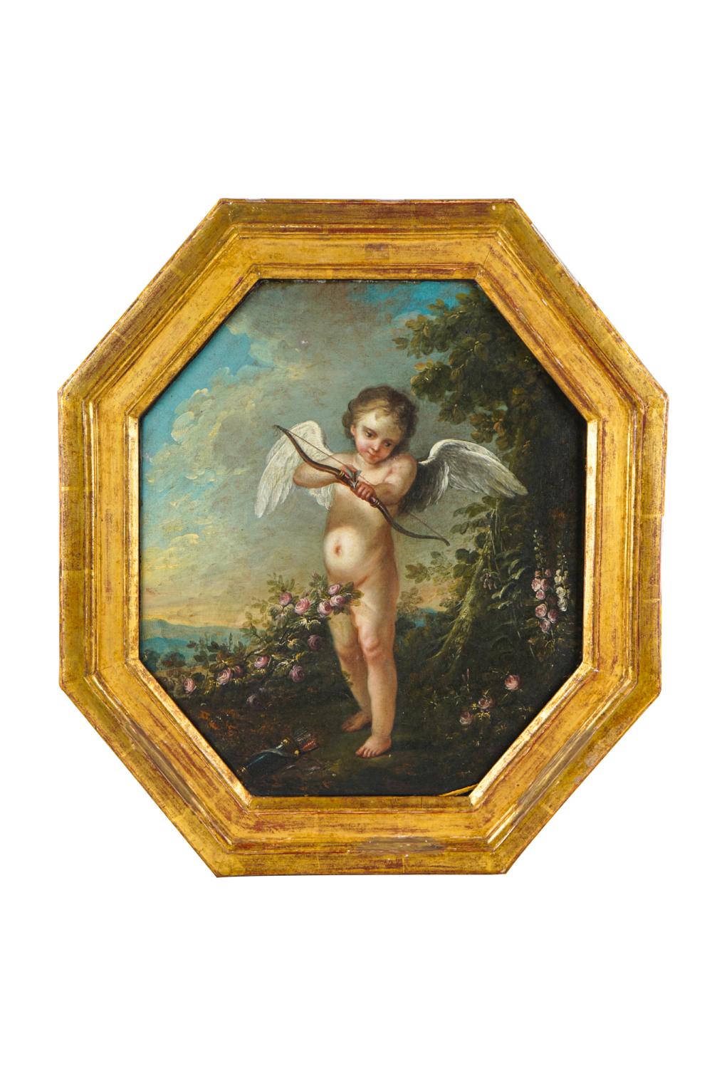 Appraisal: CUPIDoil on canvas appears unsigned Condition canvas appears slightly wavy