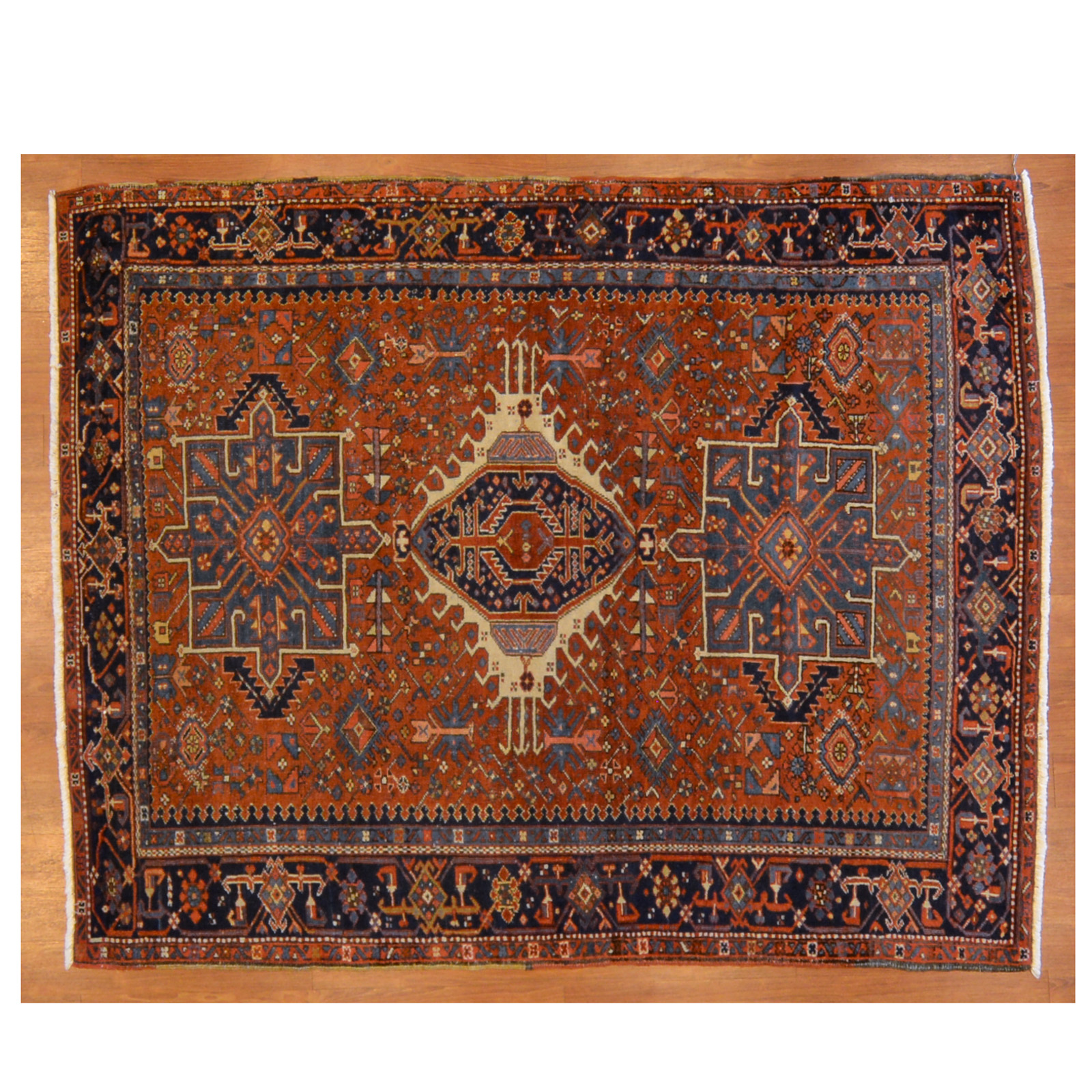 Appraisal: SEMI-ANTIQUE KARAJA RUG PERSIA X Second quarter- th century hand-knotted