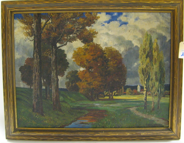 Appraisal: CARL MUELLER OIL ON CANVAS American - An autumn landscape