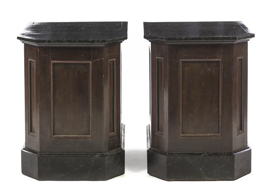 Appraisal: Sale Lot A Pair of Continental Painted Pedestals each faux