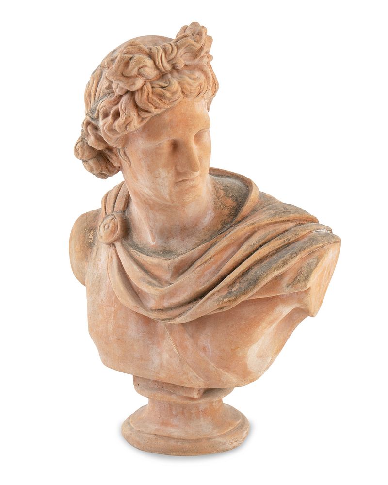 Appraisal: A Terracotta Bust of Apollo Height x width inches A