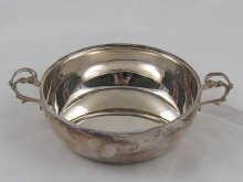 Appraisal: A two handled silver porringer Birmingham cm diameter weight ounces