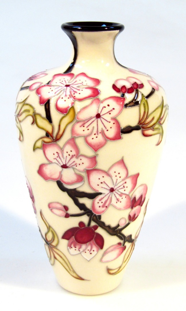 Appraisal: A Moorcroft pottery Butterworth pattern vase of circular shouldered form