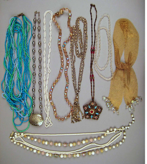 Appraisal: Misc costume jewelry sets to include rhinestone beaded enamel etc