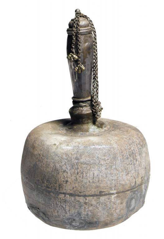 Appraisal: A SILVER AND ZINC WATER FLASK MUGHAL INDIA C TH