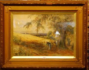 Appraisal: Fred Hines British - - Gathering wood at harvest time