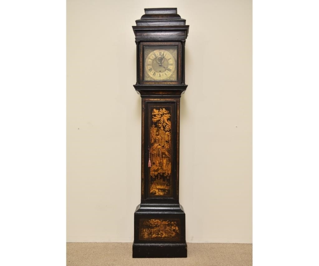 Appraisal: English tall case clock th c with brass dial signed