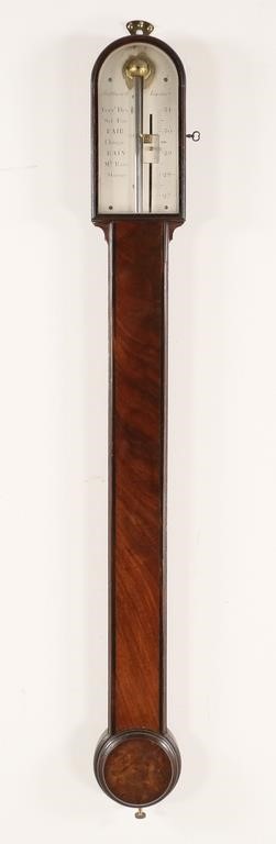 Appraisal: Shuttleworth London English mahogany stick barometer H Circa late th