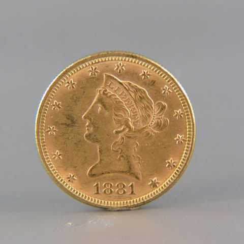 Appraisal: U S Liberty Head Gold Coin choice A U