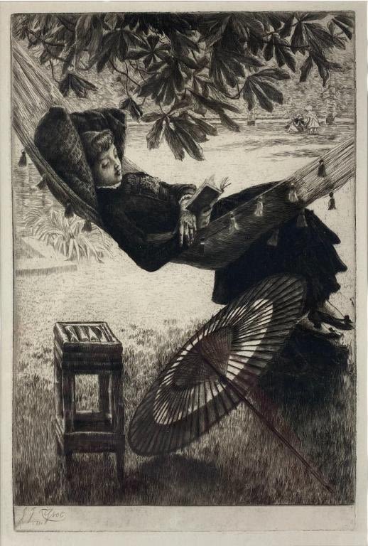 Appraisal: James Tissot Le Hamac Etching W DrypointTitle The Hammock Signed